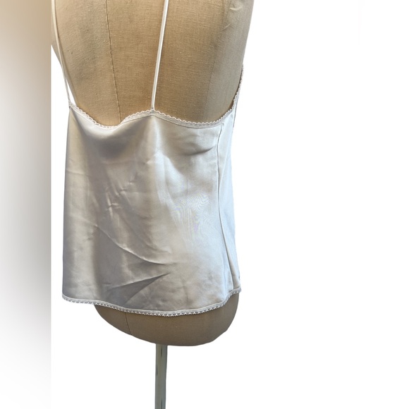 Vintage 1980s Satin Camisole with Pintucks - Picture 5 of 8